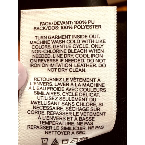 Express Black Faux Leather Stretch Ankle Leggings Hi Rise Pants Jeans Size 0P - Picture 5 of 5